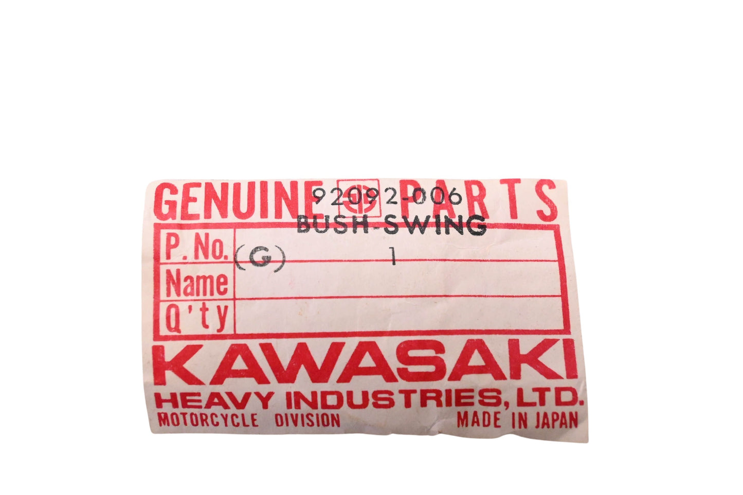 New OEM Kawasaki 92092-006 Swing Arm Bushing NOS