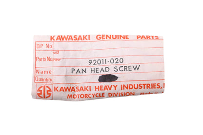 New OEM Kawasaki 92011-020 Pan Head Screw NOS