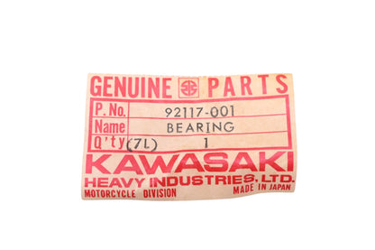 New OEM Kawasaki 92117-001 Clutch Hub Bearing NOS