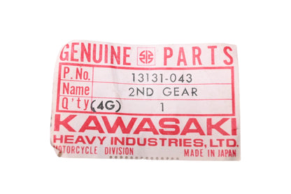 New OEM Kawasaki 13131-043 Output Shaft Second Gear NOS