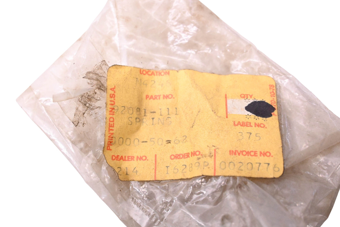 New OEM Kawasaki 92081-111 Turn Signal Spring NOS