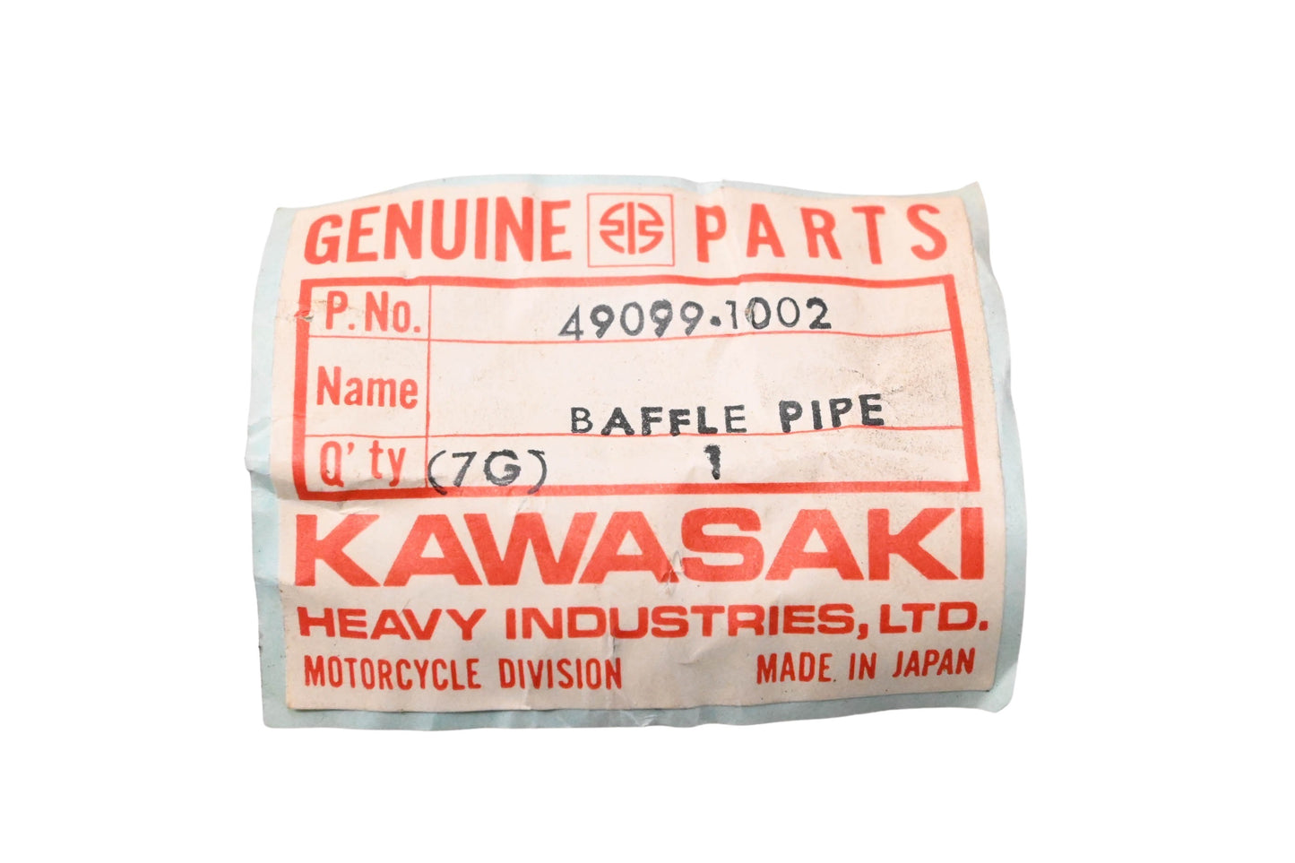 New OEM Kawasaki 49099-1002 Baffle Pipe NOS