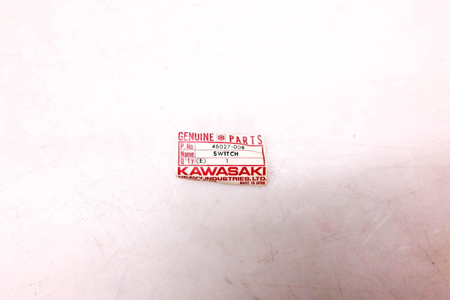 New OEM Kawasaki 46027-008 Engine Stop Switch NOS