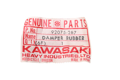 New OEM Kawasaki 92075-267 Brake Pedal Rubber Damper NOS