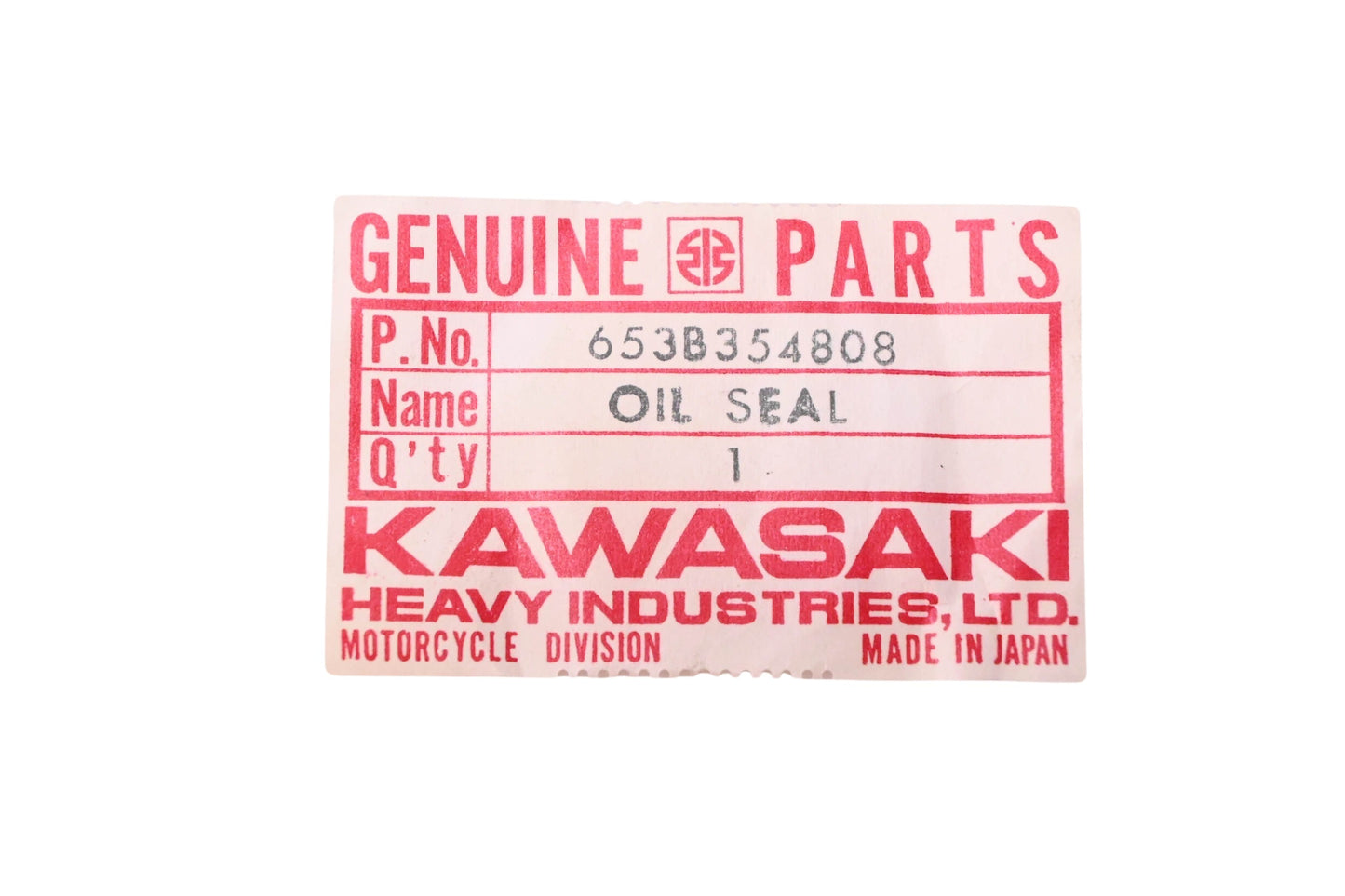 New OEM Kawasaki 653B354808 Oil Seal NOS