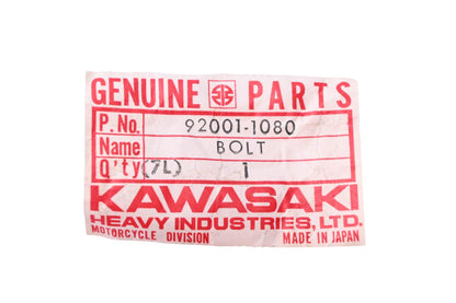 New OEM Kawasaki 92001-1080 Brake Pedal Bolt NOS