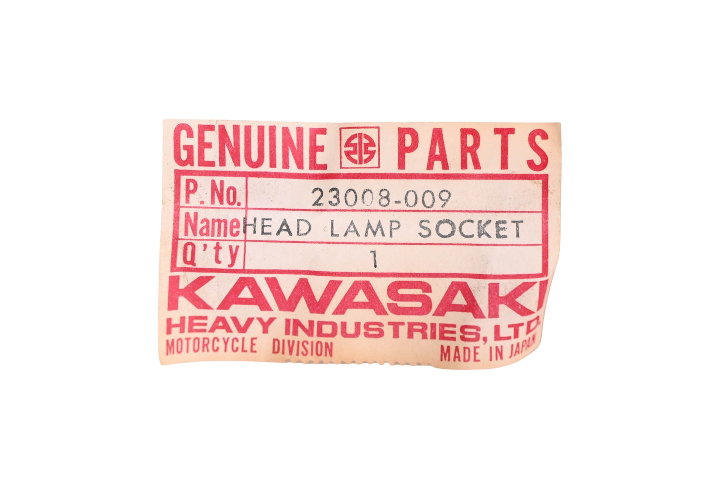 New OEM Kawasaki 23008-009 Head Light Socket NOS