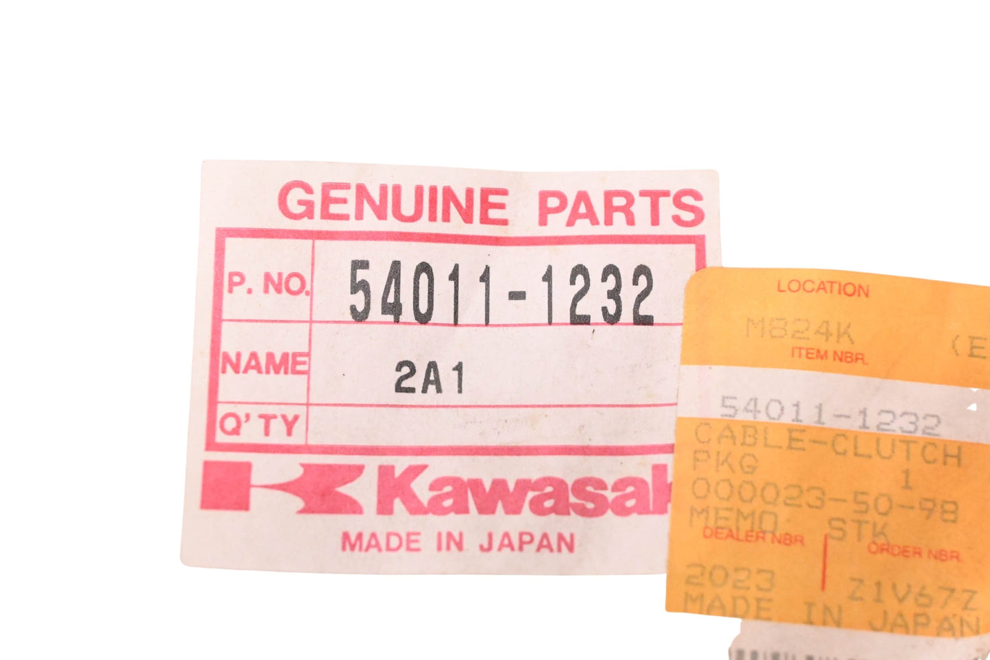 New OEM Kawasaki 54011-1232 Clutch Cable NOS