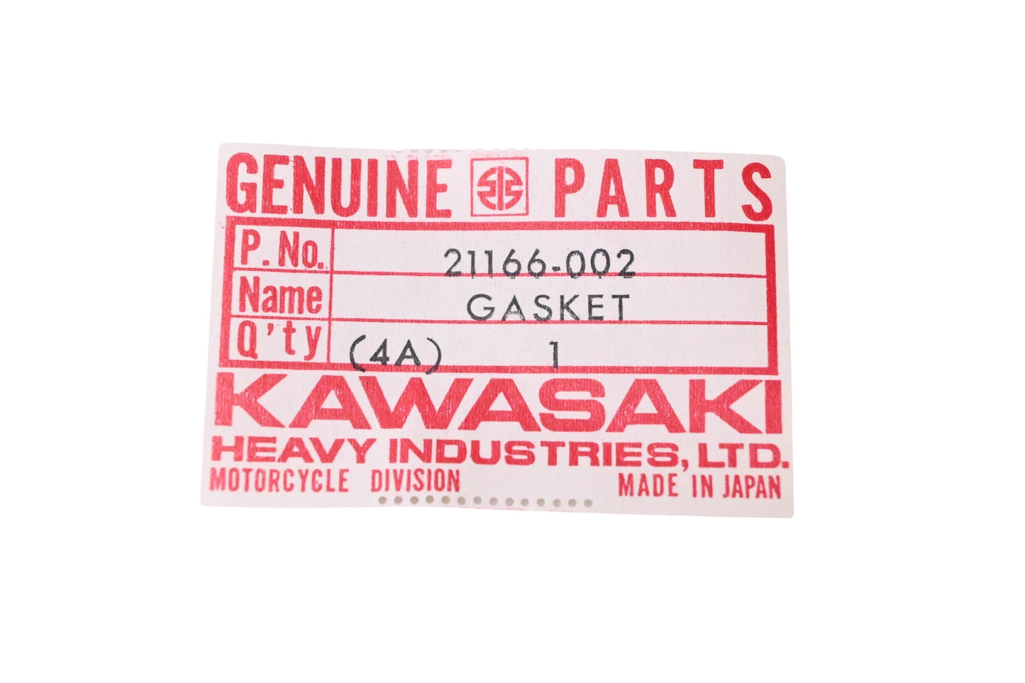 New OEM Kawasaki 21166-002 Starter Cover Gasket NOS