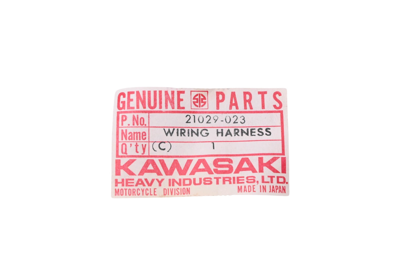 New OEM Kawasaki 21029-023 Rectifier Main Harness NOS