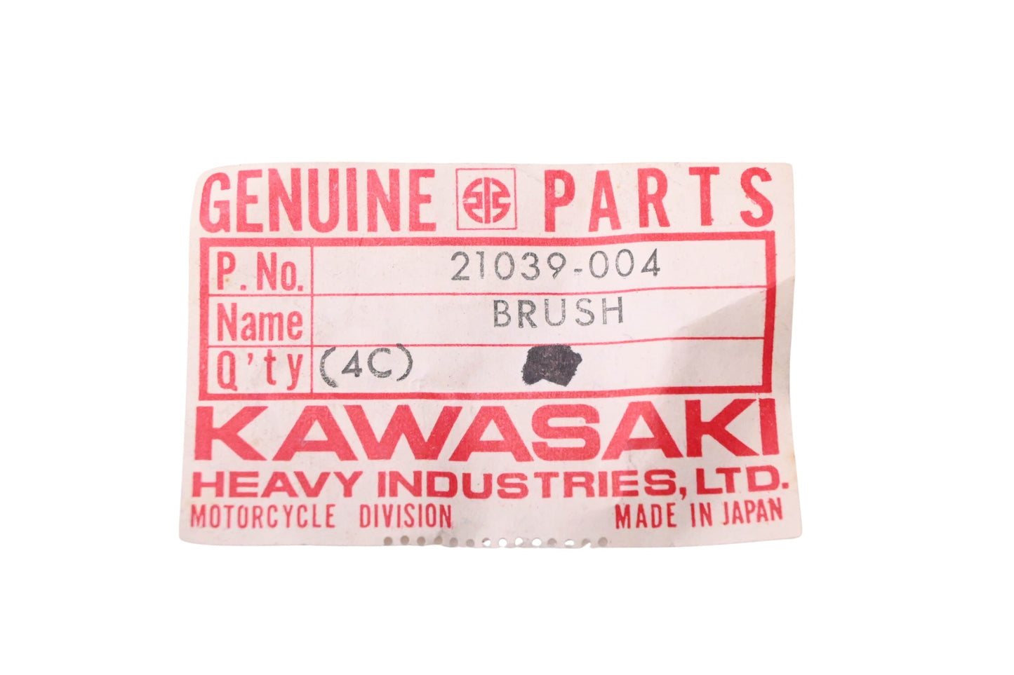 New OEM Kawasaki 21039-004 Carbon Brush NOS