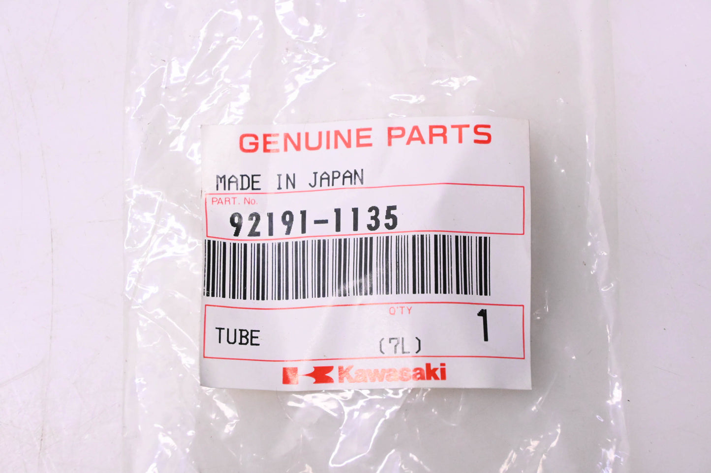 New OEM Kawasaki 92191-1135 Tube NOS