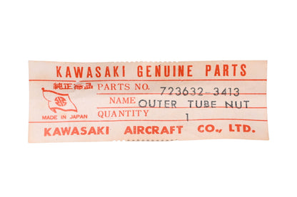New OEM Kawasaki 44007-007 Outer Fork Tube Nut NOS