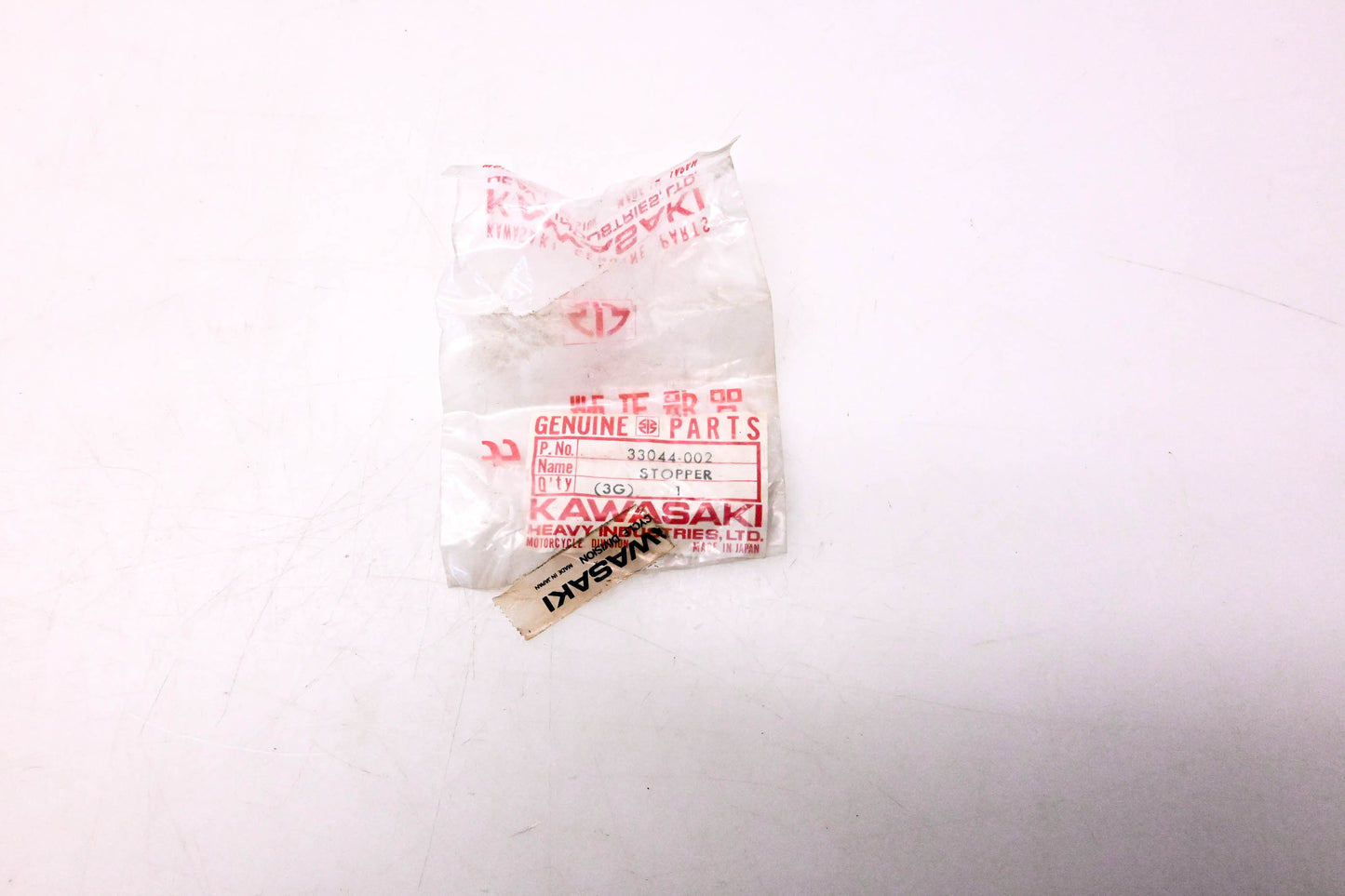 New OEM Kawasaki 33044-002 Chain Adjuster Stopper NOS