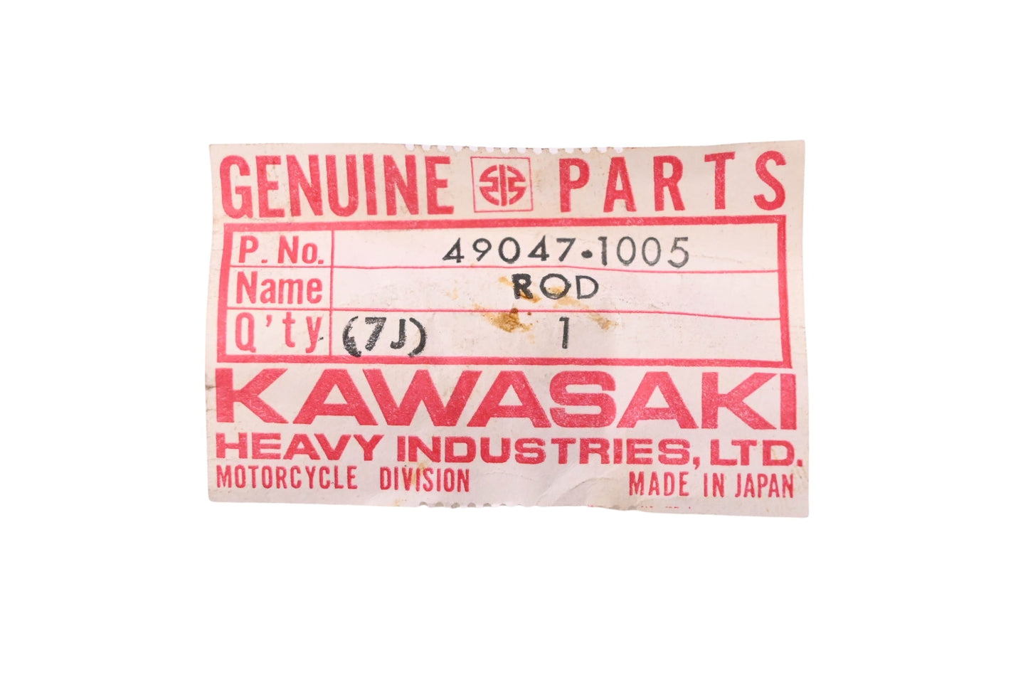New OEM Kawasaki 49047-1005 Shift Rod NOS