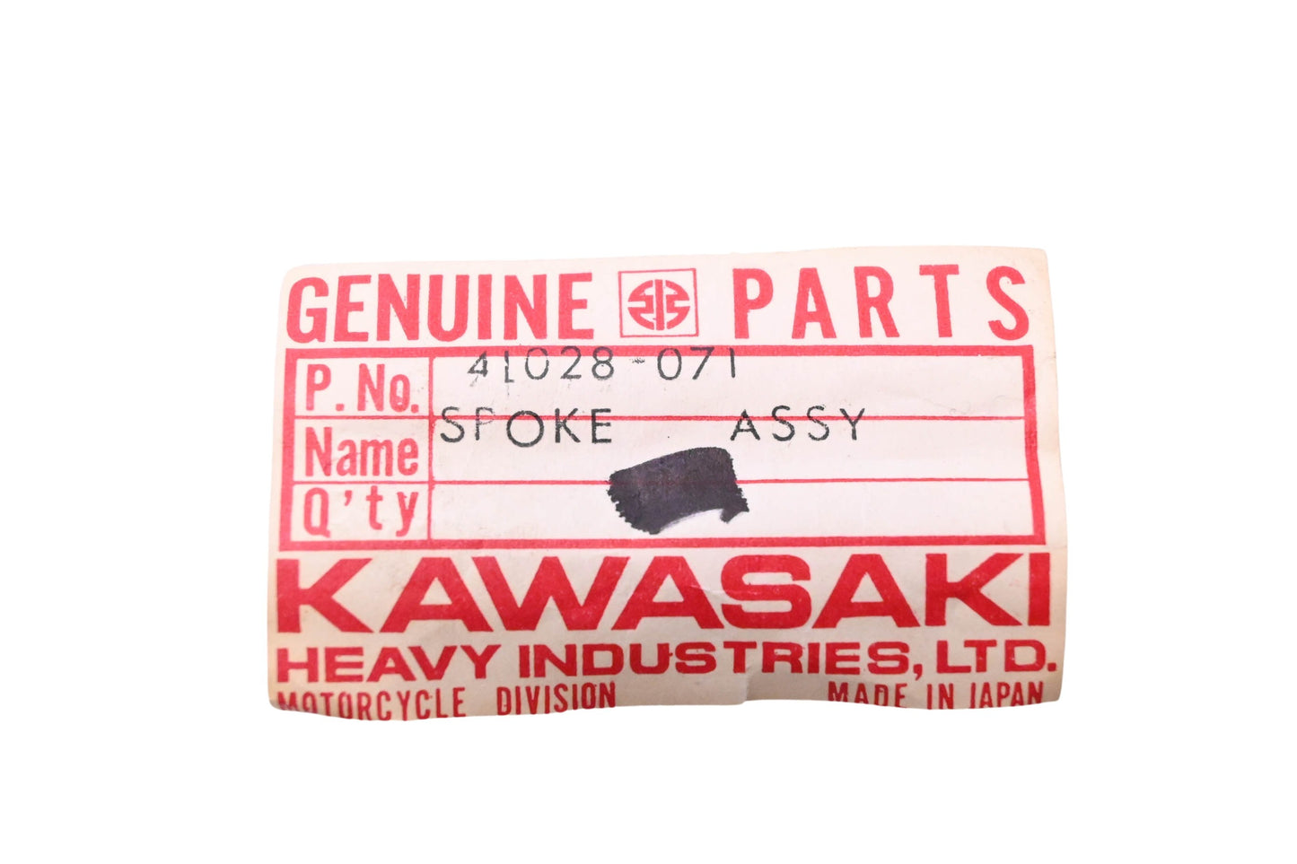 New OEM Kawasaki 41028-071 Front Outer Spoke Assembly NOS