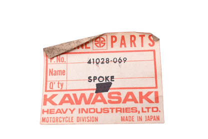 New OEM Kawasaki 41028-069 Left Rear Outer Spoke Assembly NOS