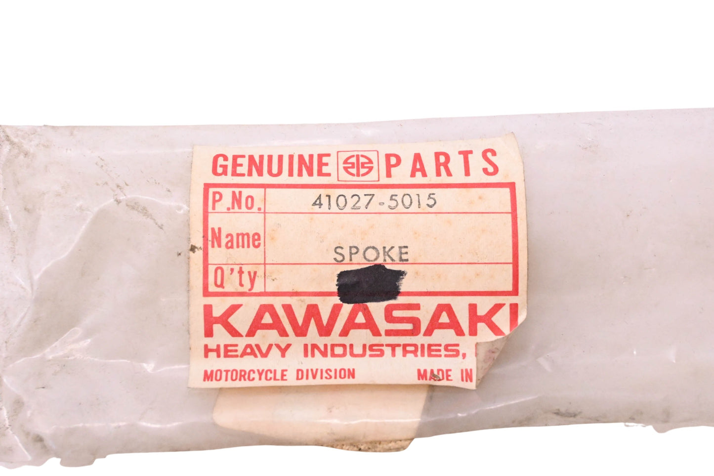 New OEM Kawasaki 41027-5015 Left Rear Inner Spoke & Nipple NOS