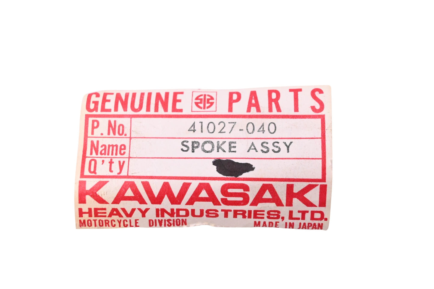 New OEM Kawasaki 41027-040 Left Rear Inner Spokes & Nipples Qty 10 NOS