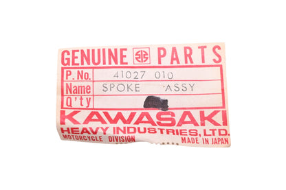 New OEM Kawasaki 41027-010 Rear Inner Spoke & Nipple NOS