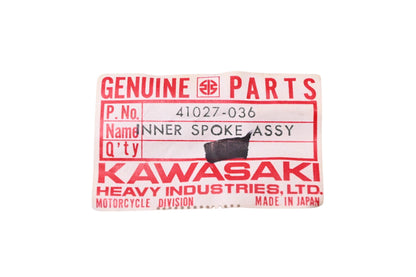 New OEM Kawasaki 41027-036 Rear Inner Spokes & Nipples NOS