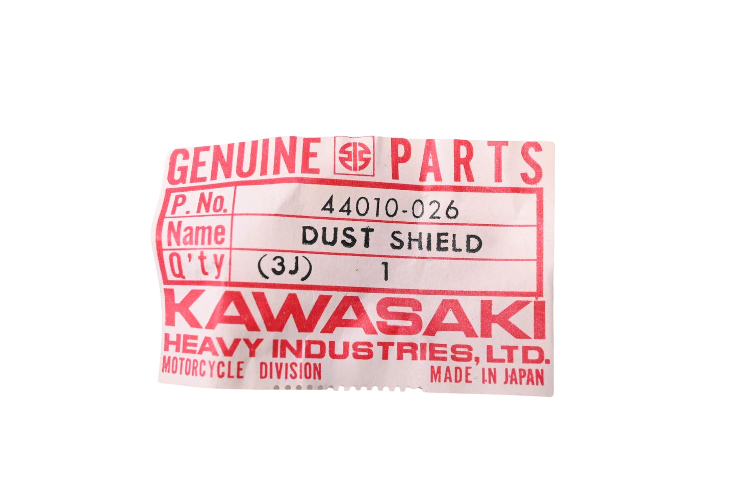 New OEM Kawasaki 44010-026 Dust Shield NOS