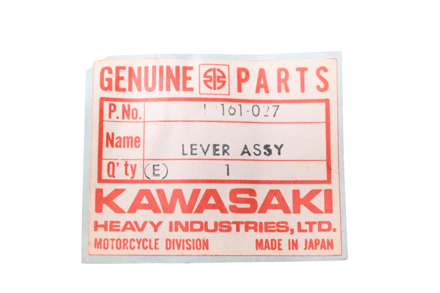 New OEM Kawasaki 13161-027 Lever Assembly NOS