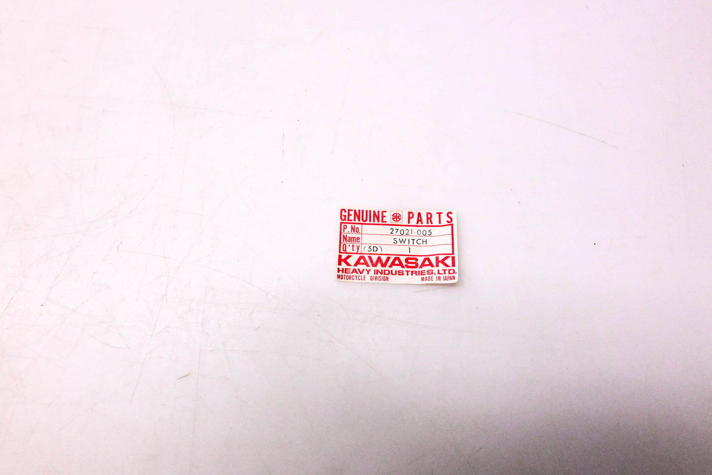 New OEM Kawasaki 27021-005 Front Brake Lamp Switch NOS