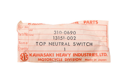 New OEM Kawasaki 13151-002 Top Neutral Switch NOS