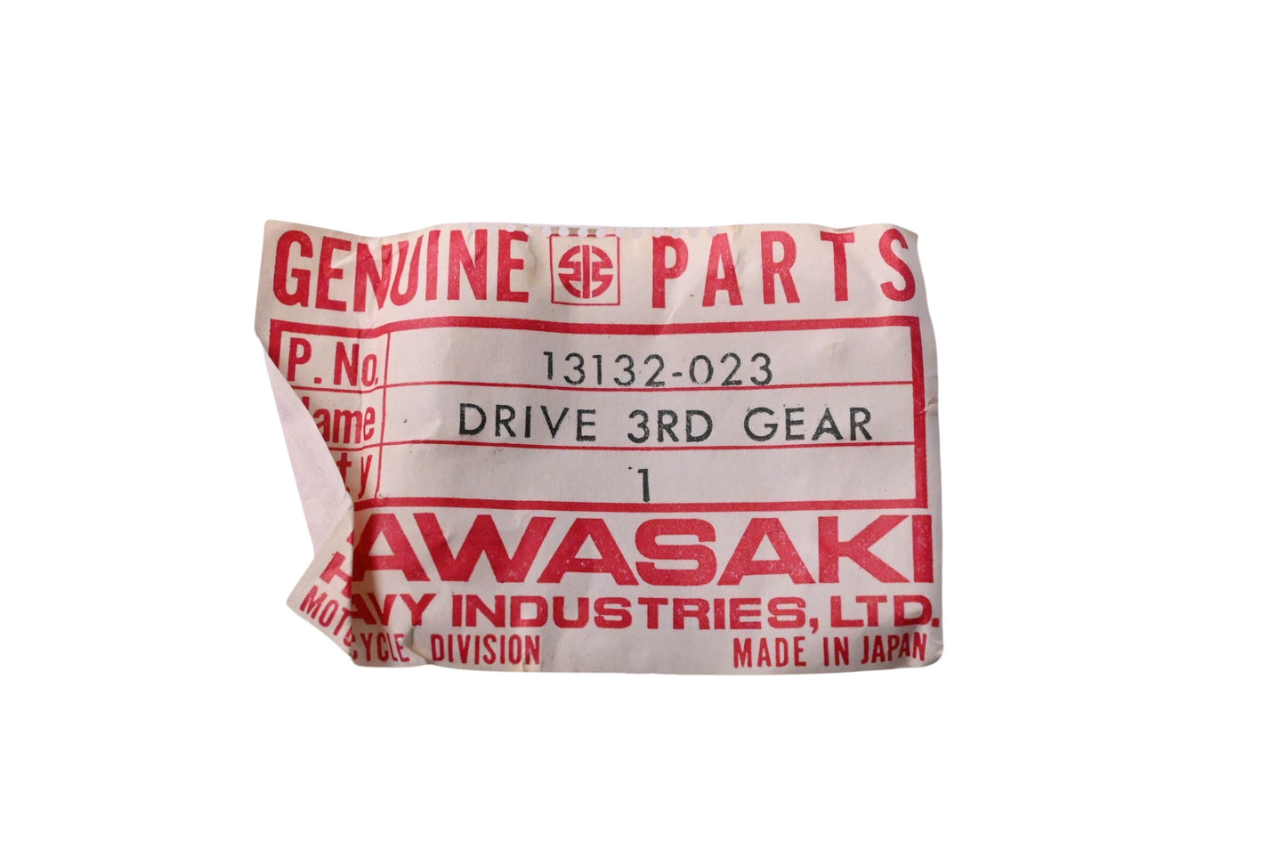 New OEM Kawasaki 13132-023 3RD Gear Drive 19T NOS