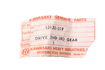 New OEM Kawasaki 13130-019 2ND&3RD Driveshaft Gear NOS
