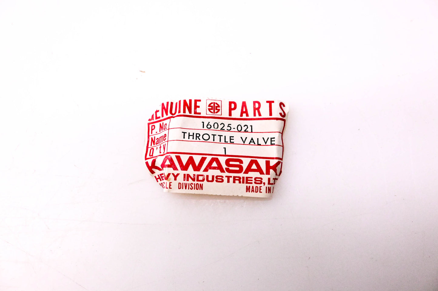 New OEM Kawasaki 16025-021 Throttle Valve NOS