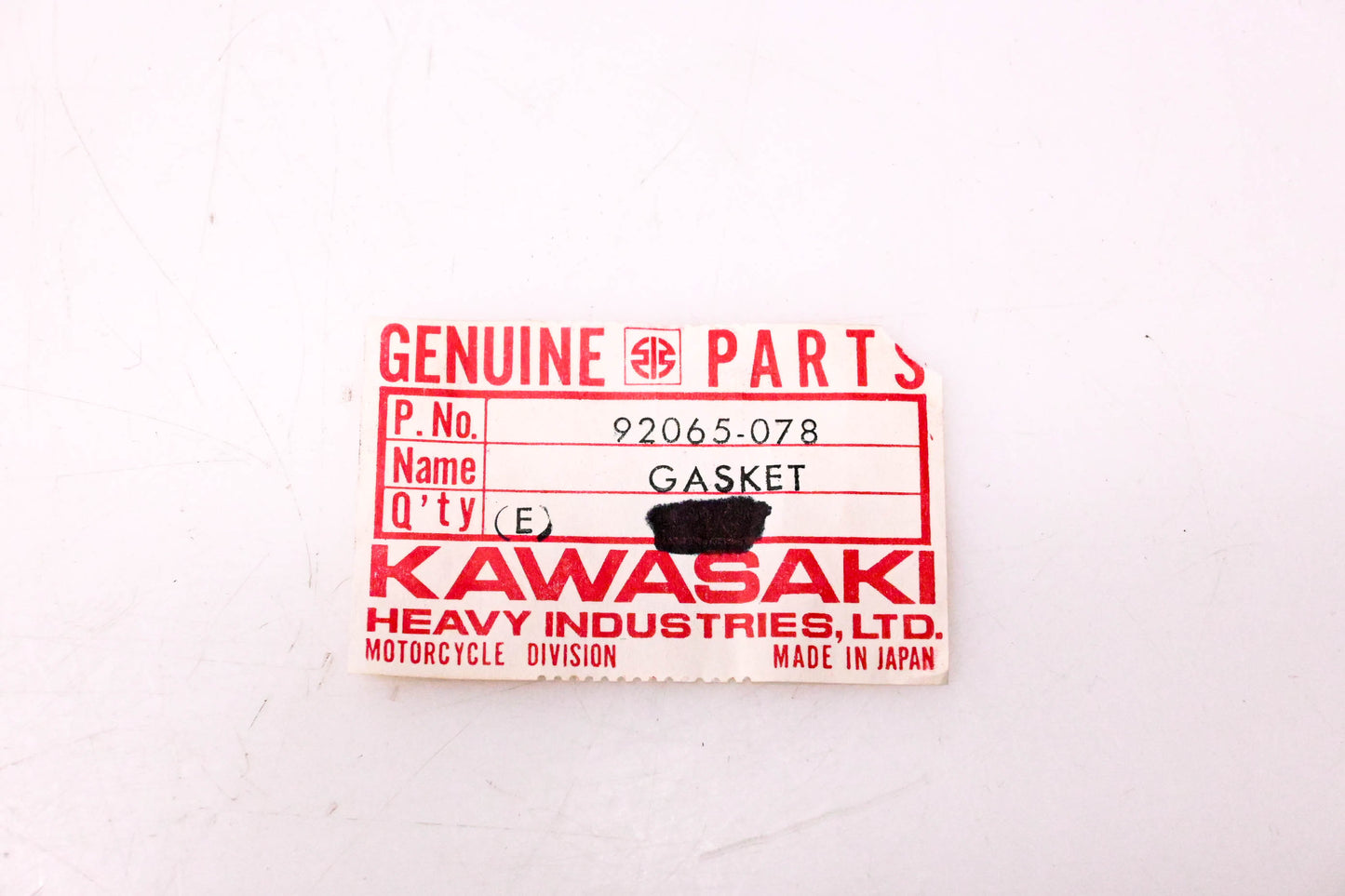 New OEM Kawasaki 92065-078 Banjo Bolt Gasket NOS