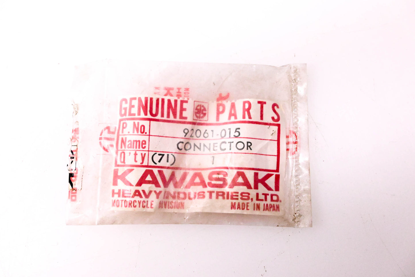 New OEM Kawasaki 92061-015 Oil Pump Banjo Connector NOS