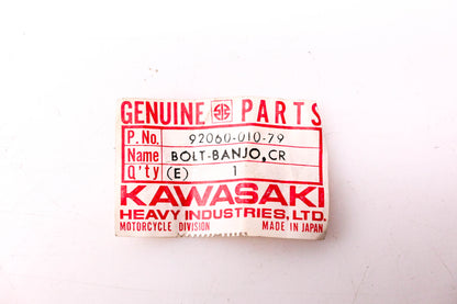 New OEM Kawasaki 92060-010-79 Oil Line Banjo Bolt NOS
