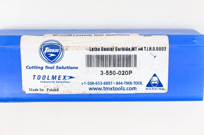Toolmex 3-550-020P, 8711-3 Lathe Center Carbide NOS