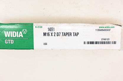 Widia 14861 GTD M16 x 2 D7 Taper Hand Tap