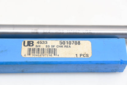 Union Butterfield 5010708, 50-10708, 117667 3/4" HSS Chucking Reamer NOS