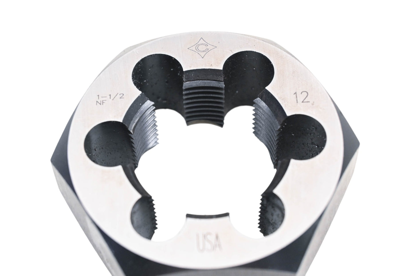 Cle-Line C65633 1-1/2"-12 NF Carbon Steel Hex Die