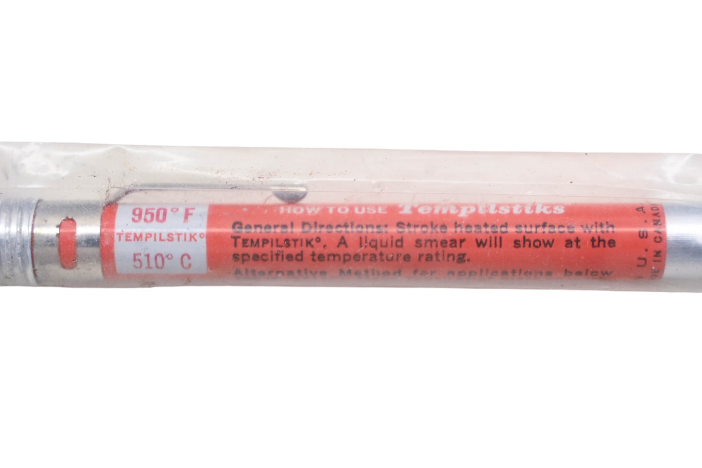 Tempil BQ041-8 Tempilstick 950F 510C Degree Temperature Indicator NOS