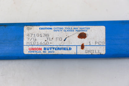 Union Butterfield 4710138 7/8" HS Drill Bit NOS