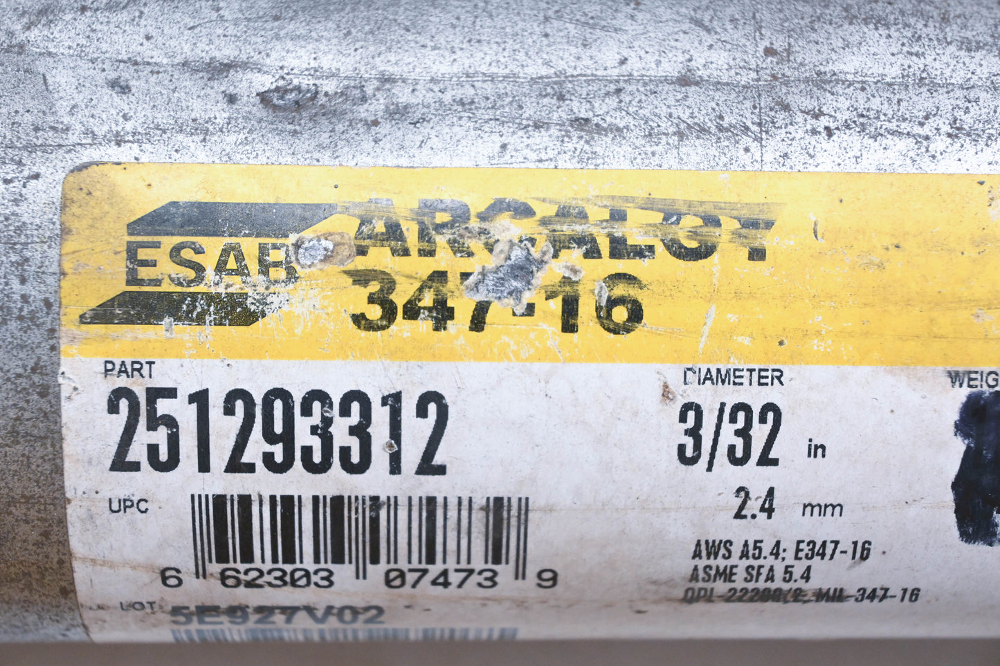 Arcaloy 251103312, 347-16 Welding Rods 11/128" x 12" Qty 200 NOS