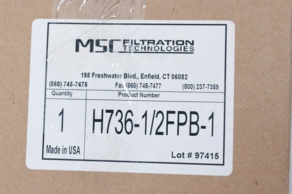 MSC H736-1/2FPB-1 Filter Element NOS