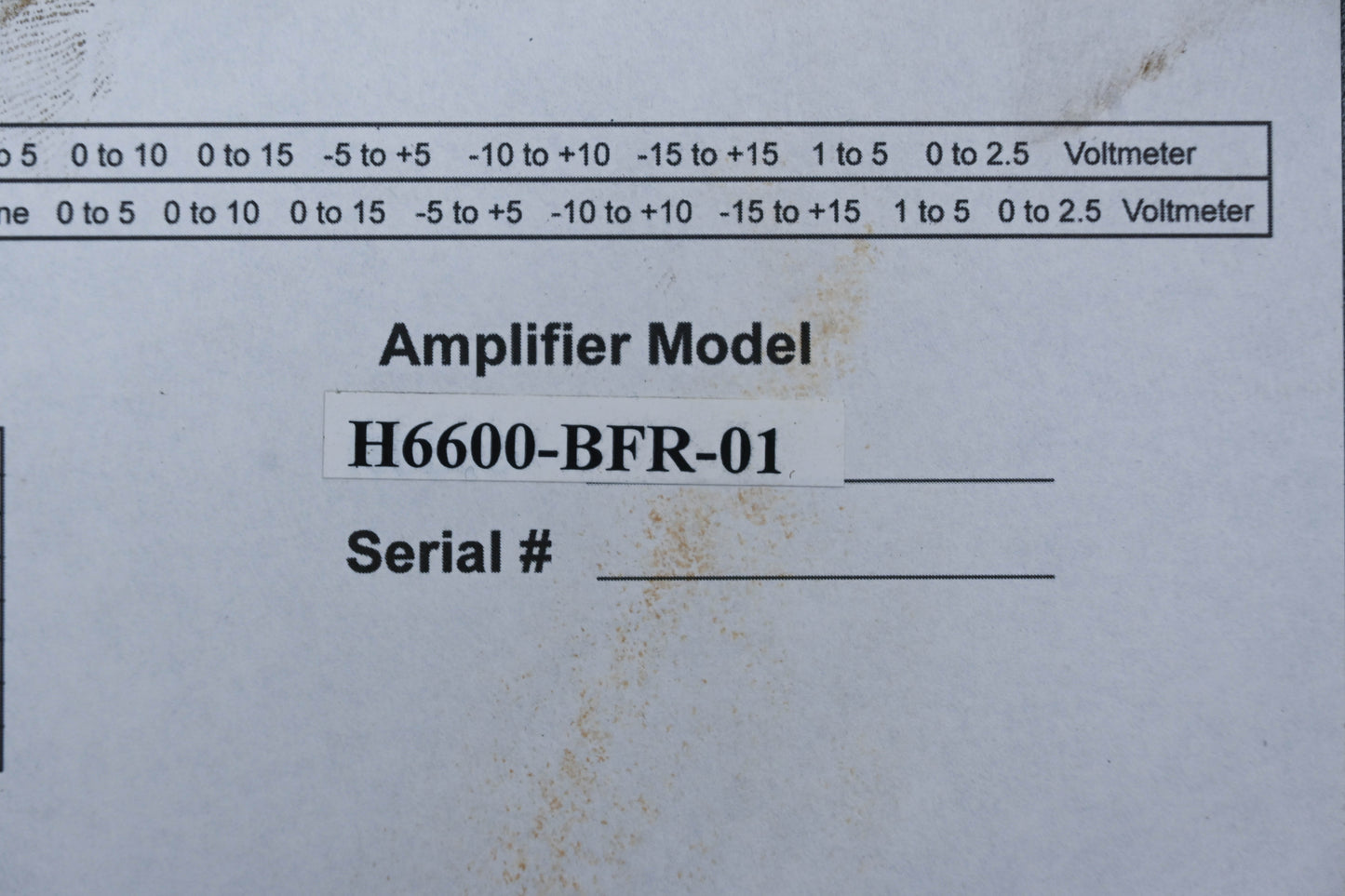 North American Combustion H6600-BFR-01 Guiding System Amplifier Model Control Box Assembly NOS