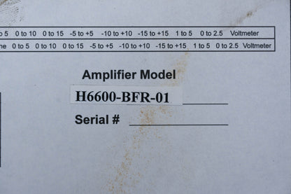 North American Combustion H6600-BFR-01 Guiding System Amplifier Model Control Box Assembly NOS