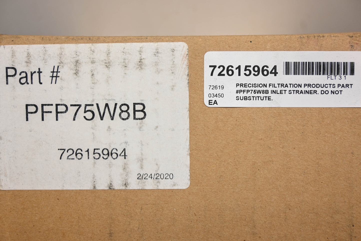 Precision PFP75W8B, 72615964 Inlet Strainer NOS