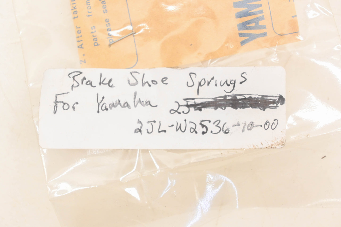 New OEM Yamaha 2JL-W2536-10-00 Brake Shoe Springs Qty 2 NOS