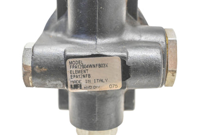UFI EPA12NFB, FPA12S04WNFB03X, CPIFF-8S-5 Hydraulic In-Line Filter Assembly NOS