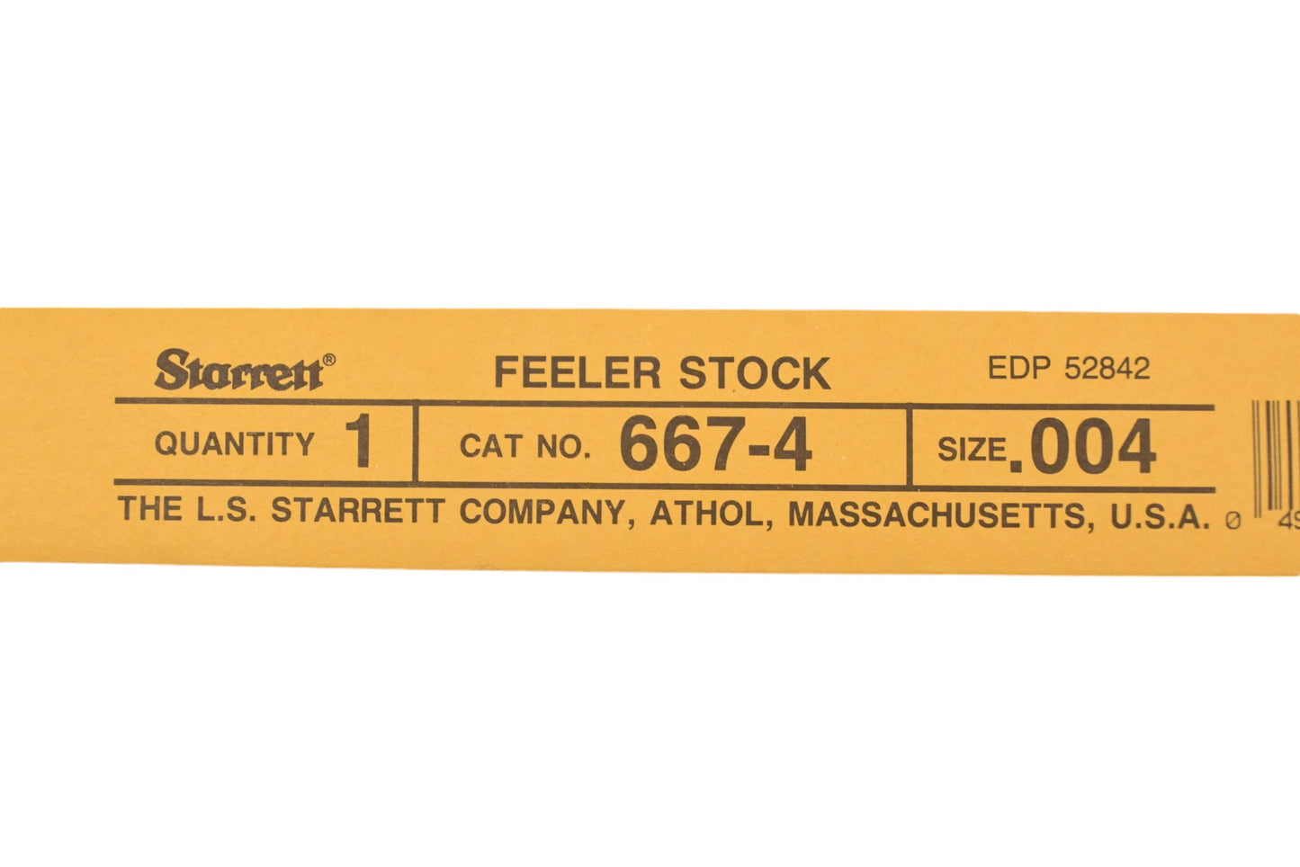 Starrett 667-4 Feeler .004 Gage NOS
