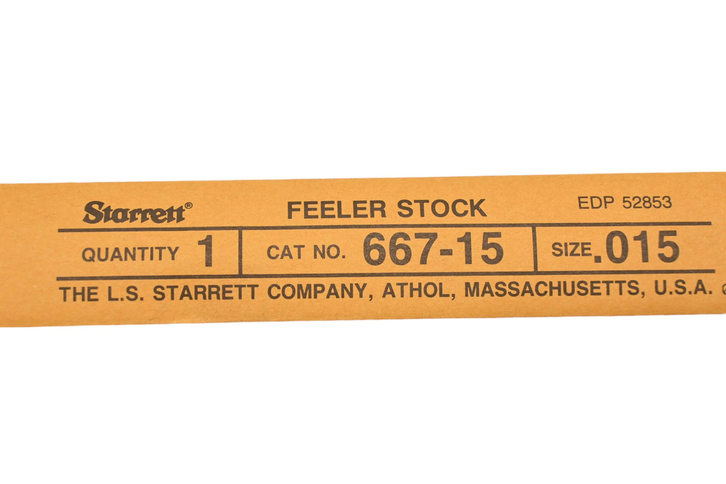 Starrett 667-15 Feeler .015 Gage NOS